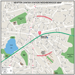 MBTA Newton Centre Neighborhood Map